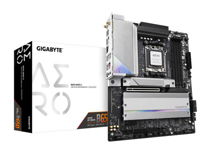 Picture of GIGABYTE B650 AERO G (AM5/ LGA 1718/ AMD B650/ ATX/ 5-Year Warranty/ DDR5/ PCIe 5.0 M.2/ PCIe 5.0/ USB 3.2 Gen2X2 Type-C/Wi-Fi 6E/ Intel 2.5GbE LAN/Motherboard)