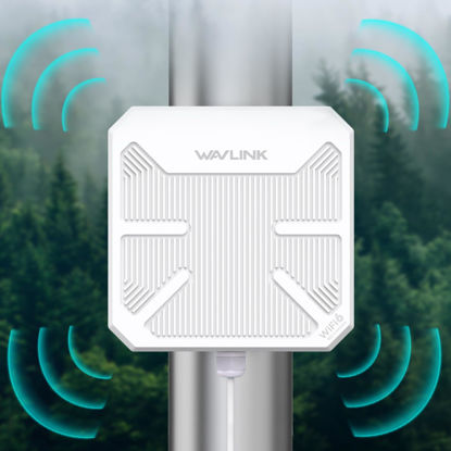 Picture of WAVLINK AX3000 Outdoor WiFi 6 Repeater, Long-Range WiFi Extender/Access Point/Router with Dual Band/PoE/IP67 Waterproof/Up to 3Km, Supports Up to 256 Devices for Garage, Yard, RV