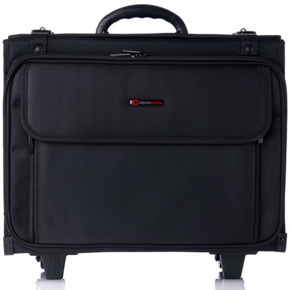 Picture of Alpine Swiss Rolling 17” Laptop Briefcase Hard Side Catalog Case on Wheels