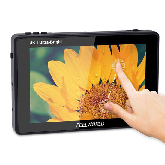 Picture of FEELWORLD LUT7 7 Inch 2200nits 3D LUT Touch Screen DSLR Camera Field Monitor with Waveform VectorScope Histogram 4K HDMI Input Output 1920X1200 IPS Panel +Tilt Arm