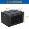 Picture of Tedgetal 6U Wall Mount Server Cabinet Network Rack Vented Enclosure Locking Door