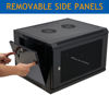 Picture of Tedgetal 6U Wall Mount Server Cabinet Network Rack Vented Enclosure Locking Door