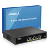 Picture of 5 Port 10G Ethernet Switch Unmanaged,with 5X 10Gb Base-T RJ45 Ports, NICGIGA 10Gbps Network Switch Easy for 10G NAS,PC,WiFi7 Router,10G Adapter/NIC. Desktop or 19-inch Rack Mount, Plug and Play.