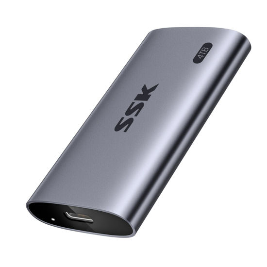 Picture of SSK External SSD 4TB, up to 2000MB/s External Solid State Drives, USB 3.2 Gen2X2 NVMe Portable SSD External Hard Drive, Ultra Low Power for iPhone 15/Pro MacBook/Pro/OTG Phone/Laptops