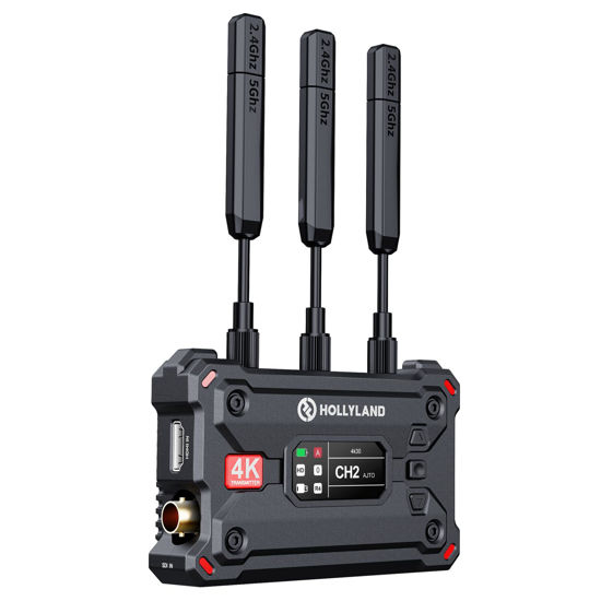 Picture of Hollyland Pyro S TX Wireless Video Transmitter HDMI SDI 4K30/1080p60 1300ft Los Range 50ms Latency Up to 4 Receiver, Auto Dual-Band Hopping (ADH), Smart Channel Scan, Live Stream (Transmitter Only)