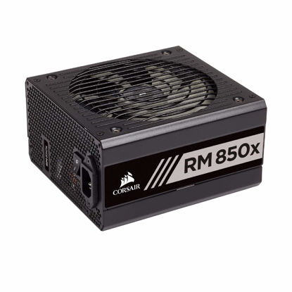 Picture of Corsair RMX Series, RM850x, 850 Watt, 80+ Gold Certified, Fully Modular Power Supply (Low Noise, Zero RPM Fan Mode, 105°C Capacitors, Fully Modular Cables, Compact Size) Black