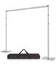 Picture of 10x10 Pipe and Drape Stand Kit, Heavy Duty Backdrop Stand Adjustable, Sturdy Metal Back Drop Decoration Frame with Flat Base for Parties, Flower Wall, Wedding, Event,Trade Shows, Photo Shoot