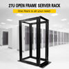 Picture of Raising Electronics Server Rack 4 Post Open Rack Frame Rack Enclosure 19 Inch Adjustable Depth Aluminum (27U,56Inch Height)