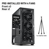 Picture of DARKROCK Classico Storage Master Case ATX Computer Case Mid Tower with 4x120mm Fans, USB 3.0 Ready 10 x3.5'' HDD+3 x2.5'' SDD 360mm Supported on Top & Front Radiator GPU Vertically Mounting Black