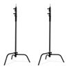 Picture of 2 Packs C-Stand Kit,Heavy Duty Steel Photography Light Stand Kit,Adjustable 5-10.8 feet Sturdy Turtle Base for Studio Softbox, Monolights, Reflector, Umbrella（black）