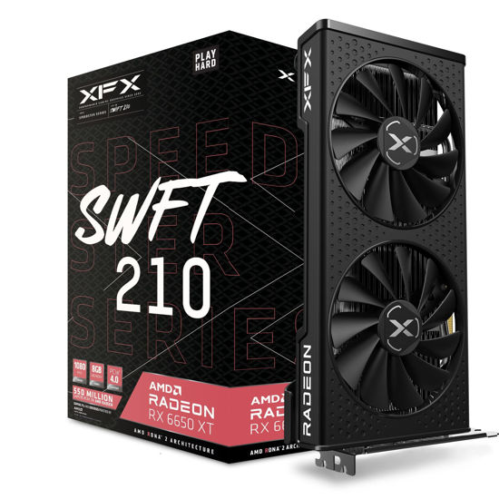 Picture of XFX Speedster SWFT210 Radeon RX 6650XT CORE Gaming Graphics Card with 8GB GDDR6 HDMI 3xDP, AMD RDNA 2 RX-665X8DFDY