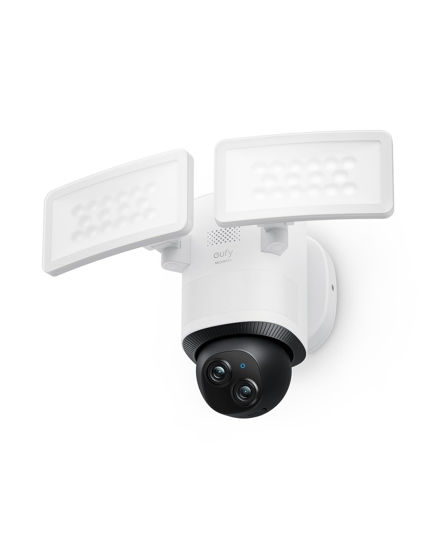 Picture of eufy Security Floodlight Camera E340 Wired, Security Camera Outdoor, 360° Pan & Tilt, 24/7 Recording, 2.4G/5G Wi-Fi, 2000 LM, Motion Detection, Built-In Siren, Dual Cam, HB3 Compatible, No Monthly Fee