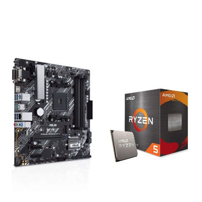 Picture of INLAND Micro Center AMD Ryzen 5 5600 6-Core, 12-Thread Unlocked Desktop Processor with Wraith Stealth Cooler Bundle with Prime B450M-A II (Ryzen 5000, 3rd/2nd/1st Gen Ryzen) Micro ATX Motherboard