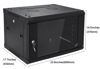 Picture of 6U Wall Mount Server Cabinet Network Rack Enclosure Locking Glass Door by NETECABLE