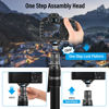 Picture of SIRUI SVM-165 Rapid Monopod for Cameras, 65” Carbon Fiber Monopod with Feet, One-Step Rapid Height Adjustment, Lightweight Travel Monopod for DSLR Camera, Modular 3 in 1, Max Load 22lbs