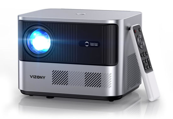 Picture of VIZONY FHD 1080P Projector 4K Support, 800ANSI 5G WiFi Bluetooth Projector, Outdoor Projector with Full-Sealed Engine/Electric Focus/4P4D/PPT/Zoom, Home Movie Projector Compatible w/iOS/Android/PC/TV