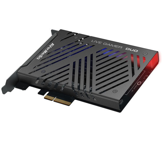 Picture of AVerMedia Live Gamer Duo. Dual HDMI 1080p PCIe Video Capture Card, Stream with 4k60 HDR and FHD 240fps Pass-Through, Work with DSLR, Xbox Series x/s, PS5, Nintendo Switch, Windows 11 (GC570D)