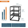 Picture of Tecmojo 20U Open Frame Network Rack for Servers & AV Gear,Server Rack Floor Standing or Wall Mounted,with 2 PCS 1U Rack Shelves & Mounting Hardware,Network Rack for 19" Networking,Servers and Audio