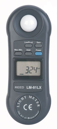 Picture of REED Instruments LM-81LX Compact Light Meter, 20,000 Lux / 2,000 Foot Candles (Fc) with NIST Calibration Certificate