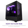 Picture of NZXT H5 Flow RGB ATX Mid-Tower Gaming Case - High Airflow, Tempered Glass, Cable Management, 280mm Radiator Support - Black