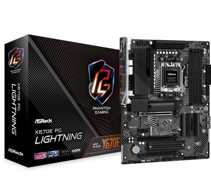 Picture of ASRock X670E PG Lightning Support AMD AM5 RYZEN 7000 Series Processors Motherboard