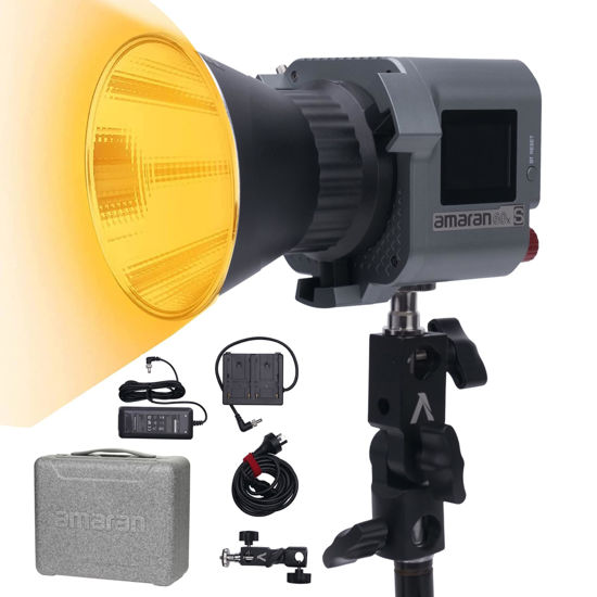 Picture of Aputure Amaran COB 60X S LED Video Light Bowens Mount,33,300 lux @1m Bi-Color 2700-6500k Photography Studio Lighting,AC/DC Power Support with App Control for Studio Live Streaming Video Shooting