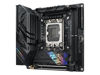 Picture of ASUS ROG Strix B760-I Gaming WiFi 6E Intel® B760(13th and 12th Gen)LGA 1700 mini-ITX motherboard,8 + 1 power stages,DDR5 up to 7600 MT/s, PCIe 5.0,2xM.2 slots,USB 3.2 Gen 2x2 Type-C,Aura Sync RGB