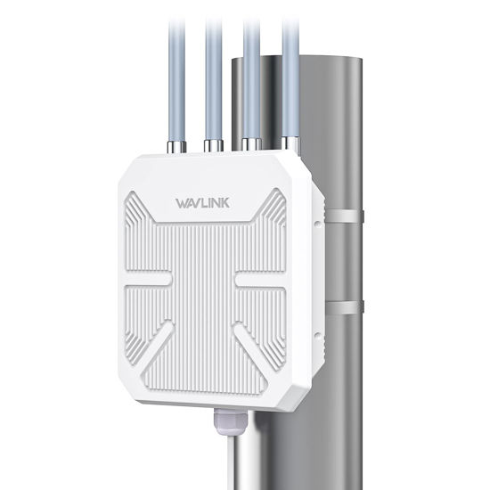 Picture of WAVLINK Outdoor WiFi Extender AX1800 High Power Outdoor Weatherproof WiFi Range Extender, Long Range Outdoor WiFi Access Point with 8dBi Detachable Antenna, Passive/Active POE, Dual Band 2.4GHz+5GHz