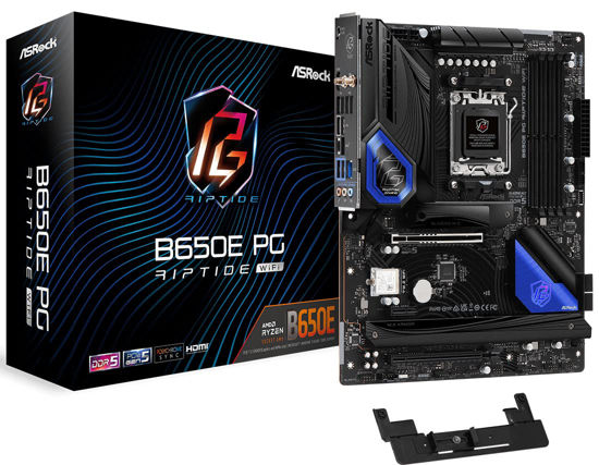 Picture of ASRock B650E PG Riptide WiFi AM5 Ryzen 7000 AMD B650 SATA 6Gb/s DDR5 ATX Motherboard