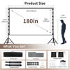 Picture of Projector Screen and Stand, Wootfairy 180 inch Portable and Foldable Projection Screen 4K HD 16:9 Rear Front Wrinkle-Free Movie Screen with Carry Bag for Indoor Outdoor Home Theater Backyard Cinema