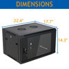 Picture of 6U Wall Mount Server Cabinet Network Rack Enclosure Locking Glass Door by Tedgetal