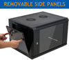 Picture of 6U Wall Mount Server Cabinet Network Rack Enclosure Locking Glass Door by Tedgetal