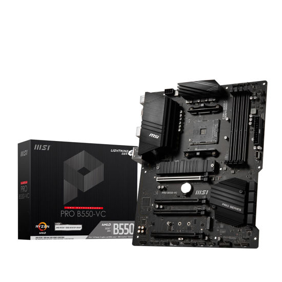 Picture of MSI PRO B550-VC ProSeries Motherboard (AMD AM4, DDR4, PCIe 4.0, SATA 6Gb/s, M.2, USB 3.2 Gen 2, HDMI/DP, ATX)