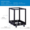 Picture of RackPath 12U Open Frame Server Rack - Heavy Duty 4 Post Adjustable Depth with Casters