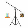 Picture of CONXTRUE Max 13.2ft/400cm Two Way Adjustable Photo Studio Light Stand with 6.2ft/190cm Boom Arm and Sandbag, Aluminum Alloy Rotable Tripod for Studio Outdoor Photography Portrait Video