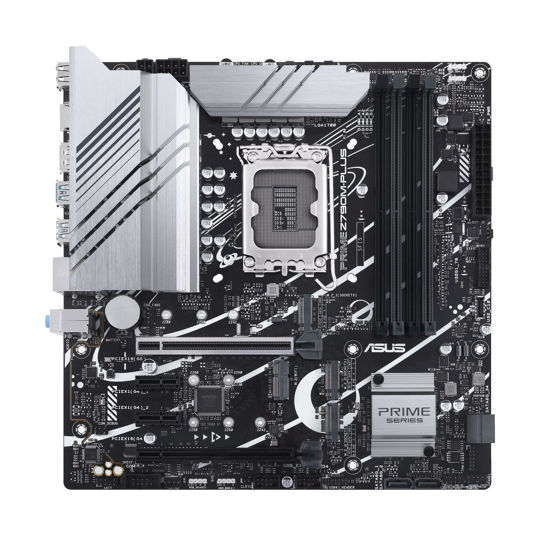 Picture of ASUS Prime Z790M-Plus LGA 1700(Intel 14th,12th&13th Gen) microATX motherboard (PCIe 5.0,3xM.2 slots,10+1 DrMOS,DDR5,1 Gb LAN, DP,USB 3.2 Gen2 Type-C,front USB3.2 Gen 1 TypeC, Thunderbolt(USB4)support)