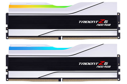 Picture of G.SKILL Trident Z5 Neo RGB Series (AMD Expo) DDR5 RAM 64GB (2x32GB) 6000MT/s CL30-36-36-96 1.40V Desktop Computer Memory UDIMM - Matte White (F5-6000J3036G32GX2-TZ5NRW)