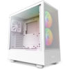 Picture of NZXT H5 Flow RGB Compact ATX Mid-Tower PC Gaming Case - High Airflow Perforated Front Panel Tempered Glass Side Cable Management 2 x F140 Core Fans 280mm Radiator Support White