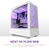 Picture of NZXT H5 Flow RGB Compact ATX Mid-Tower PC Gaming Case - High Airflow Perforated Front Panel Tempered Glass Side Cable Management 2 x F140 Core Fans 280mm Radiator Support White