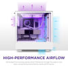 Picture of NZXT H5 Flow RGB Compact ATX Mid-Tower PC Gaming Case - High Airflow Perforated Front Panel Tempered Glass Side Cable Management 2 x F140 Core Fans 280mm Radiator Support White