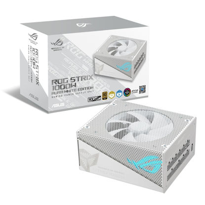 Picture of ASUS ROG Strix 1000W Gold Aura White Edition (Fully Modular Power Supply, 80+ Gold Certified, ATX 3.0, Cybenetics Lambda A+ Certification, PCIe Gen 5.0 Ready, Aura Sync, 10-Year Warranty)