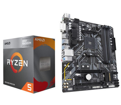 Picture of INLAND Micro Center AMD Ryzen 5 4600G 6-Core, 12-Thread Unlocked Desktop Processor with Wraith Stealth Cooler Bundle with GIGABYTE B450M DS3H WiFi MATX AM4 Gaming Motherboard