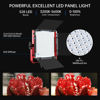 Picture of GVM LED Video Lighting Kits with APP Control, 2 Packs Bi-Color 3200K~5600K Video Light, Brightness10~100% for Video Photography, CRI97+ Led Video Light Panel with Barndoor, Tripod