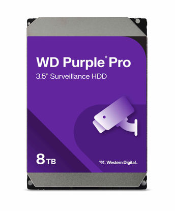 Picture of Western Digital 8TB WD Purple Pro Surveillance Internal Hard Drive HDD - SATA 6 Gb/s, 256 MB Cache, 3.5" - WD8002PURP