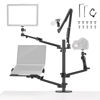 Picture of NEEWER Overhead Camera Stand Desk Mount Rig with 4 Boom Arms for Photography Video Light Ring Light Mount Webcam Mic Compact DSLR for Live Streaming Broadcast Online Teaching Meeting, DS007