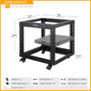 Picture of RIVECO 9U Open Frame Server Rack with Casters- Heavy Duty 4 Post Quick Assembly 19-inch, Stereo Rack Network Cabinet Black