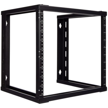 Picture of NavePoint 9U Wall Mount Rack - 9U Server Rack for 19 Inch IT Equipment Open Frame Rack - 9U Network Rack for AV & Server Equipment 16” Deep 9U Rack, Black