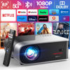 Picture of [Netflix Officially/Auto Focus] Smart Projector with 5G WiFi and Bluetooth, DBPOWER Native 1080p Projector Built-in Netflix, Youtube, Hulu, Disney+, Peacock Apps, 500ANSI Movie Projector Dolby