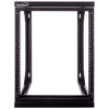 Picture of NavePoint 12U Server Rack with Swing Gate - 12U Wall Mount Rack for 19 Inch IT Equipment Open Frame Rack - Network Rack Wall Mount for AV & Server Equipment 18” Deep 12U Rack, Black