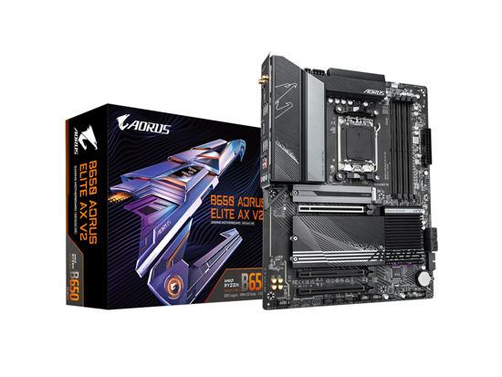 Picture of GIGABYTE B650 AORUS Elite AX V2 (AM5/ LGA 1718/ AMD/ B650/ ATX/ 5-Year Warranty/ DDR5/ Triple M.2/ PCIe 5.0/ USB 3.2 Gen2X2 Type-C/WiFi 6E/ 2.5GbE LAN/Q-Flash Plus/EZ-Latch/Motherboard)